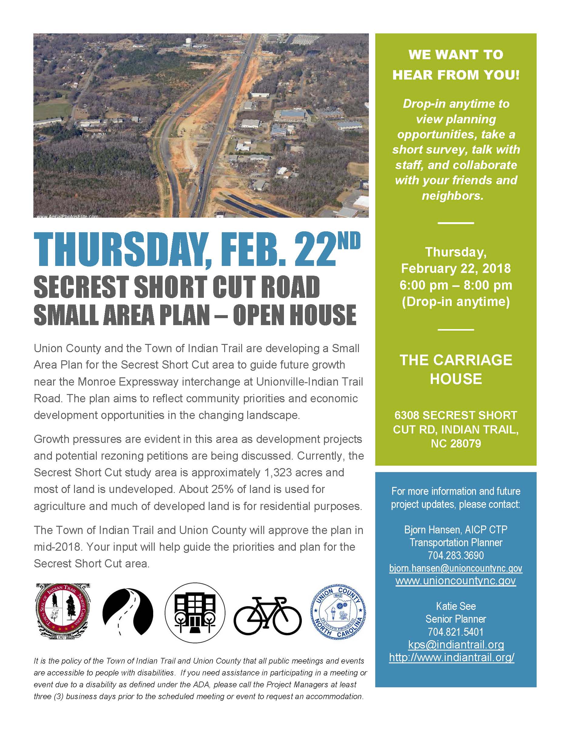 Secrest Shortcut SAP - Open House Flyer