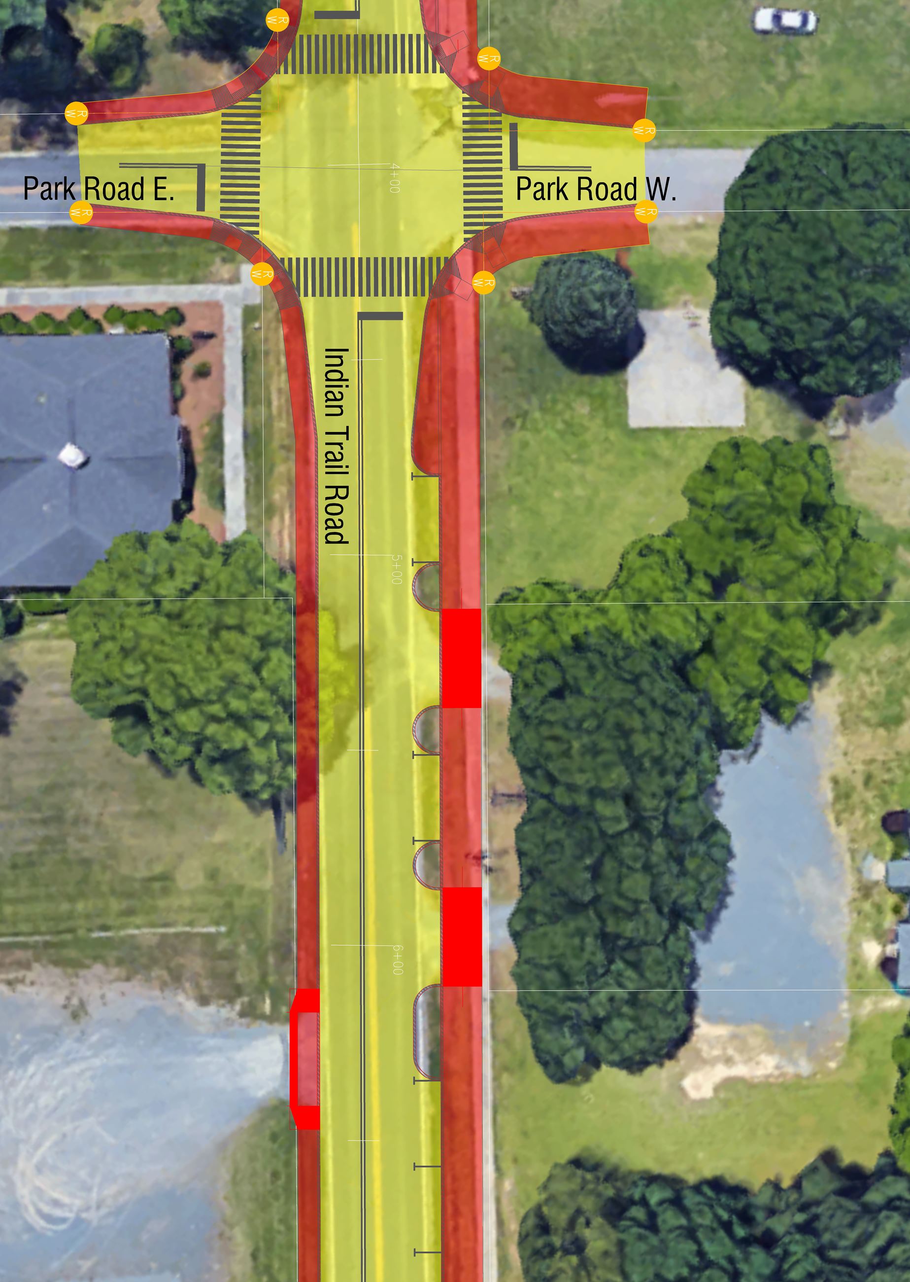 Indian Trail Complete Street rendering image