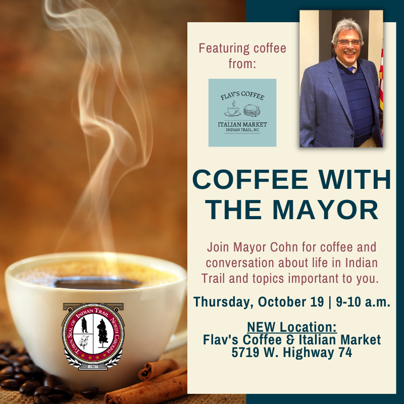 Coffee with Mayor Cohn on Oct. 19