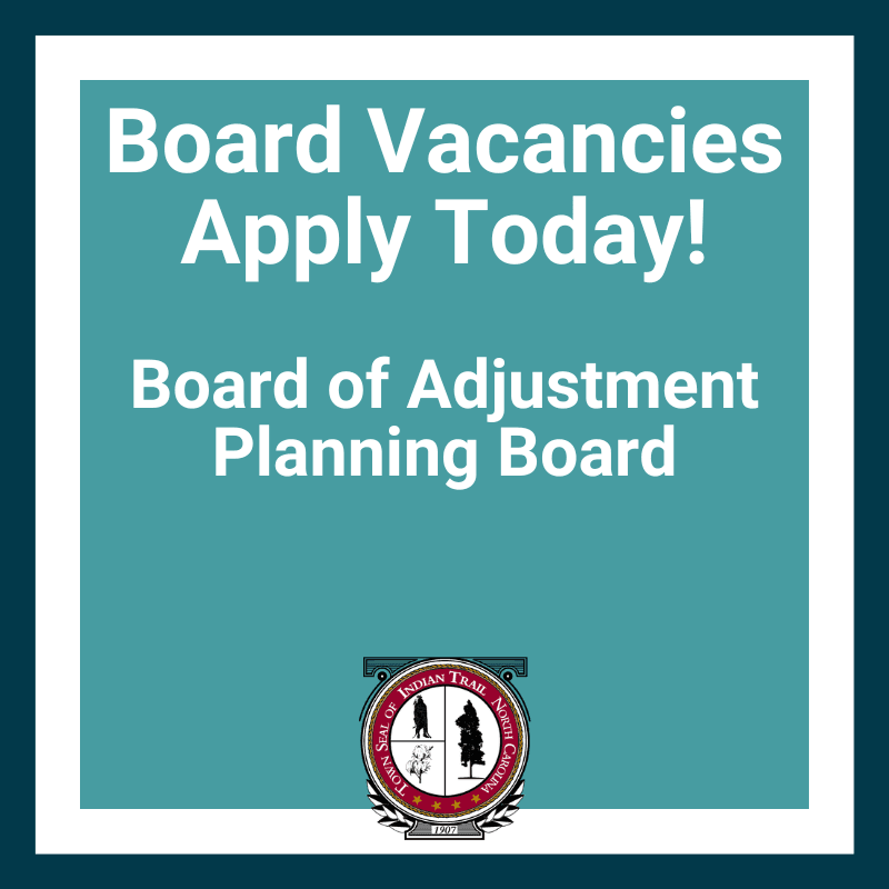 Board vacancies - apply today! Planning Board and Board of Adjustment