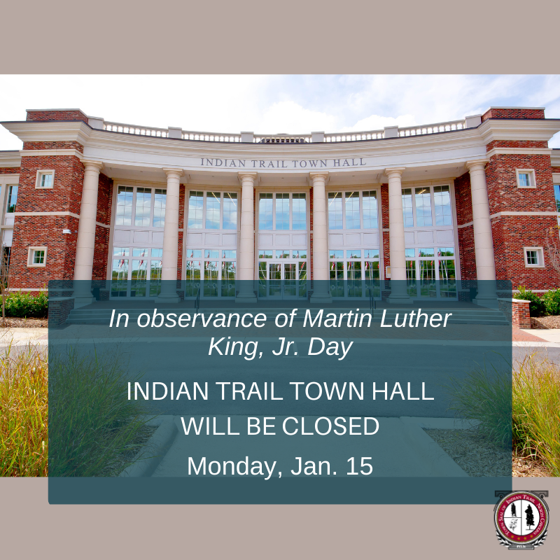 Town Hall Closed for Martin Luther King Jr. Day on Jan. 15