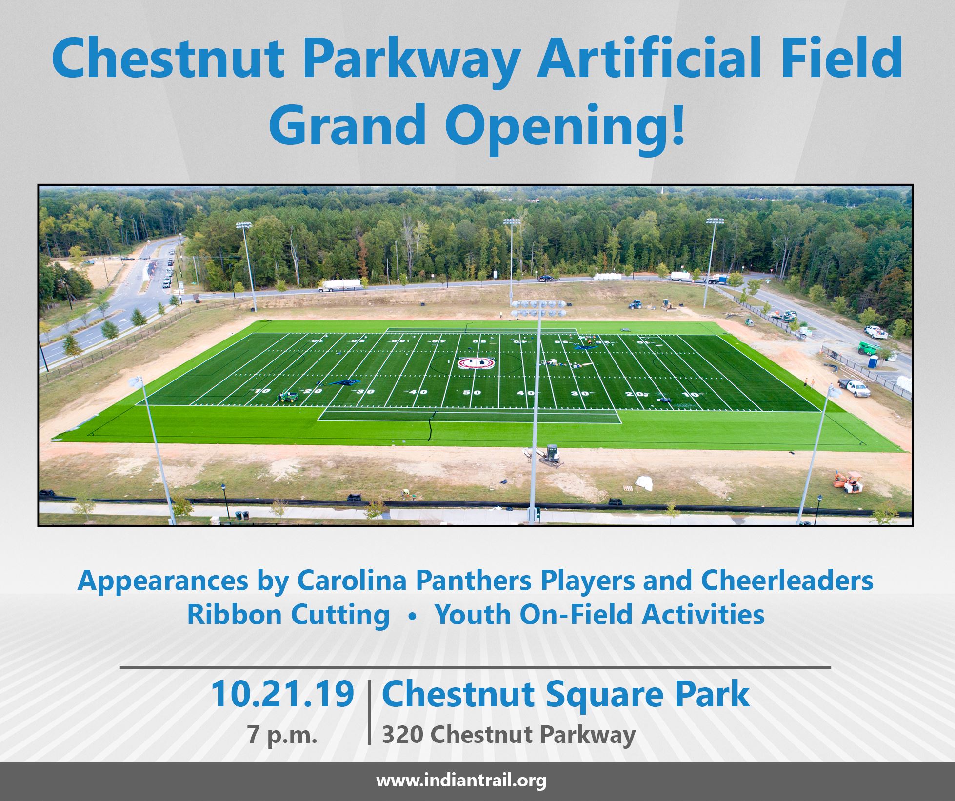 Artificial Turf Field Grand Opening Graphic