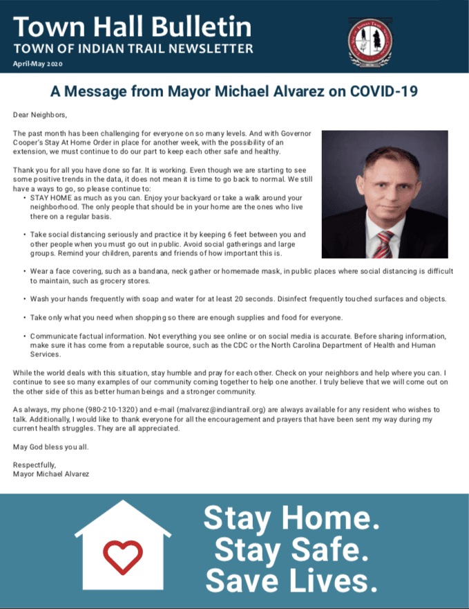 April-May Town Hall Bulletin