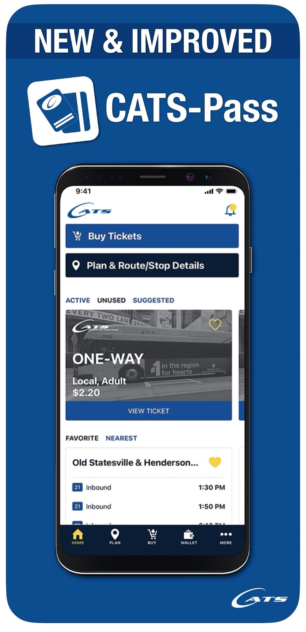 A screenshot of the CATS-Pass Mobile App